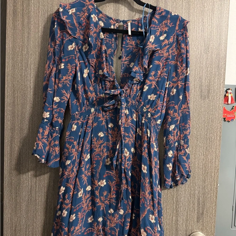 Free People Ruffle Me Up Tie-Front Mini Dress - Picture 3 of 7
